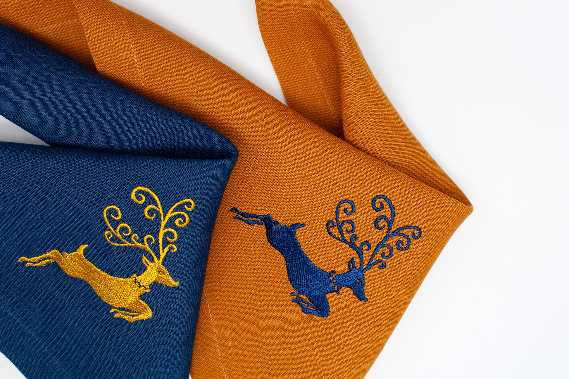 Linen Christmas Napkins with Elegant Embroidery Sewing Fiesta