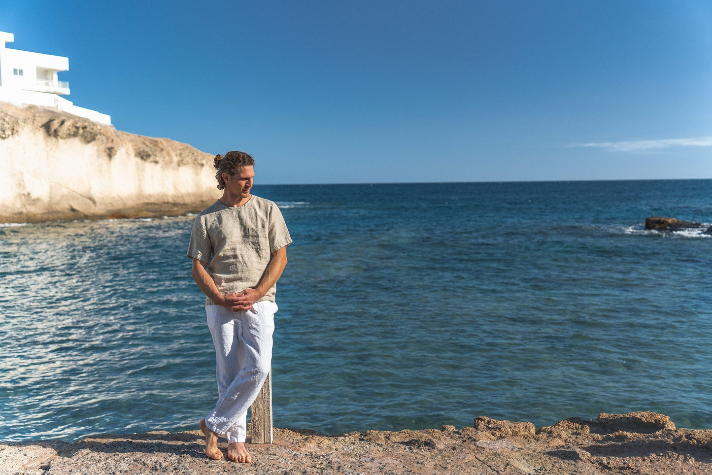 Men's Linen T-Shirt and Pants Set for Casual Comfort Sewing Fiesta