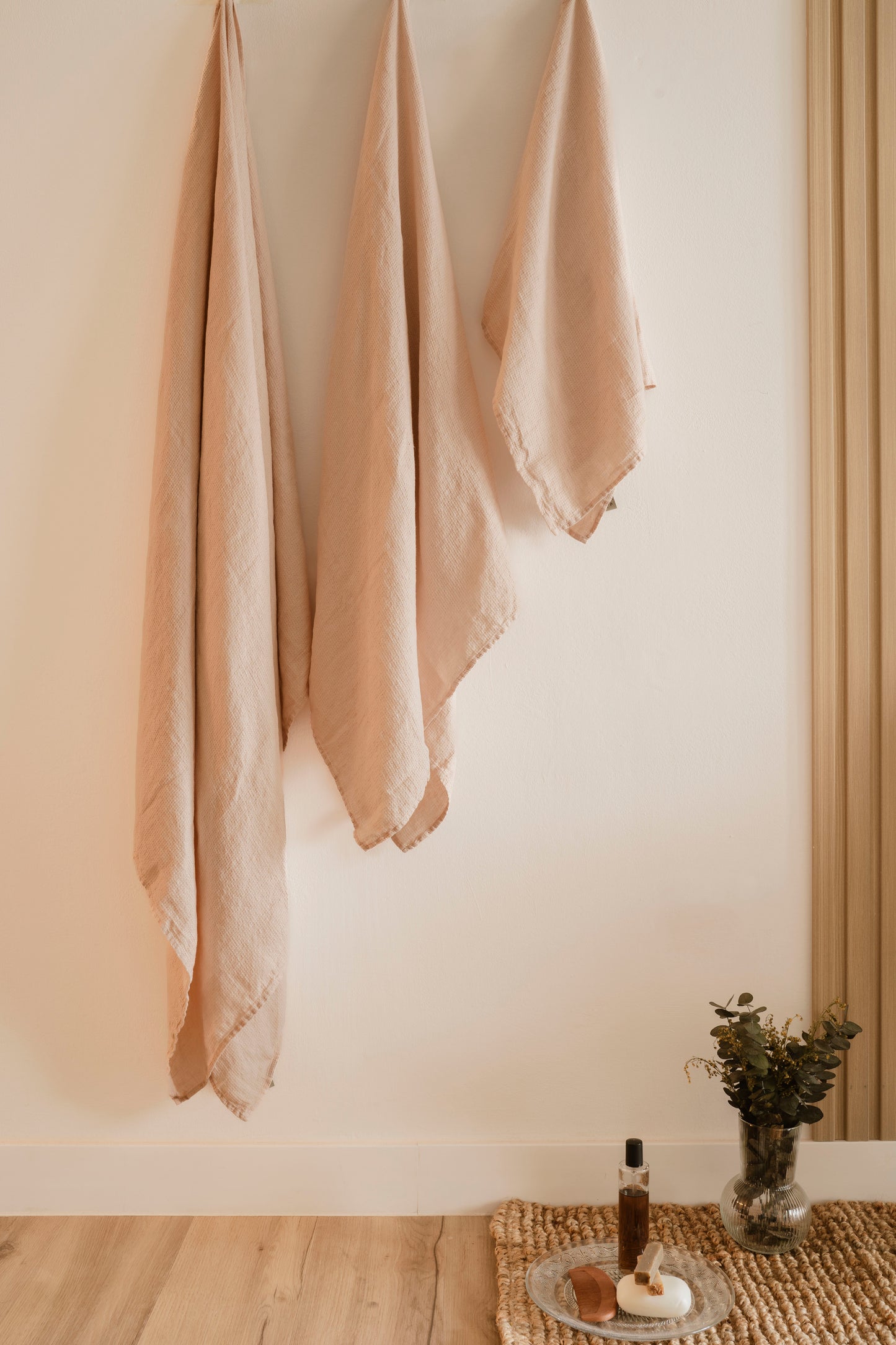 NEW! Linen Waffle Travel Towel - Warm Beige, Sand & Cream Sewing Fiesta