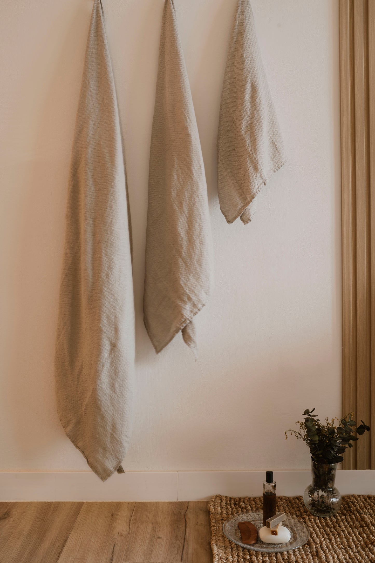 NEW! Linen Waffle Travel Towel - Light Stone Grey Sewing Fiesta