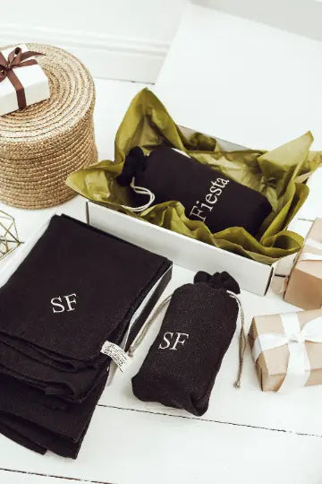 Linen Travel Towel Small Waffle Wave Natural linen Sewing Fiesta