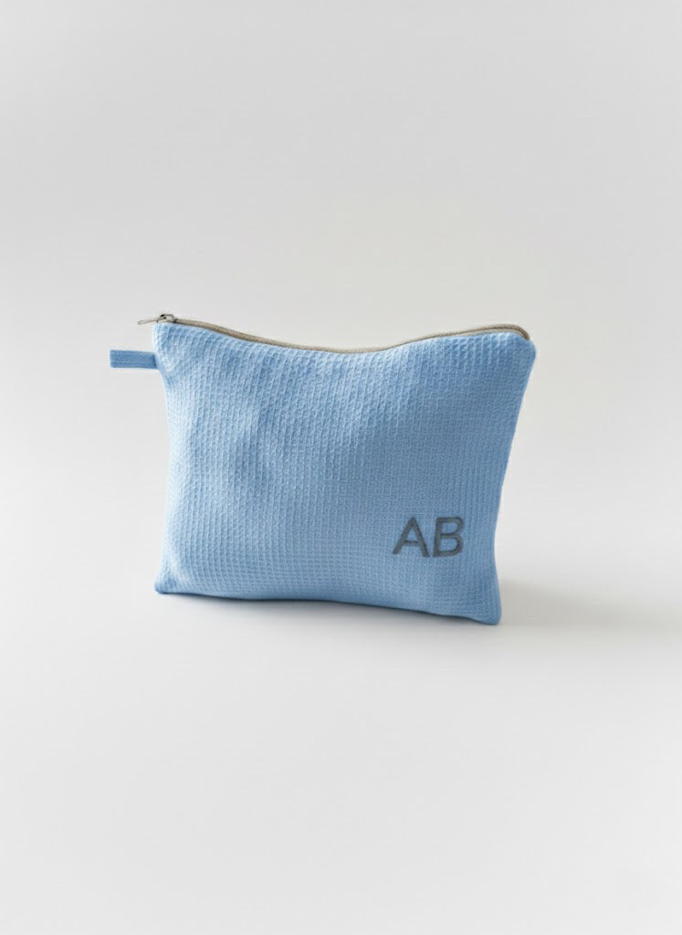 Linen Cosmetic Bag. Makeup Organizer Travel Pouch