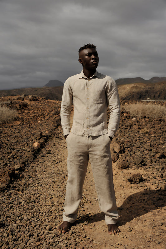 Men's Linen Pants with Pockets Sewing Fiesta