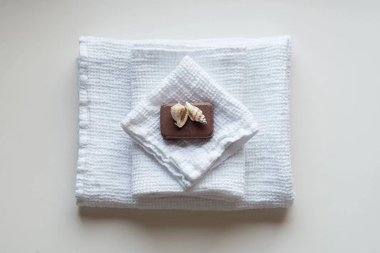 Linen Bath Towels Set White Sewing Fiesta