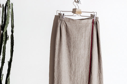 Natural Linen Women's Sauna Skirt Sewing Fiesta