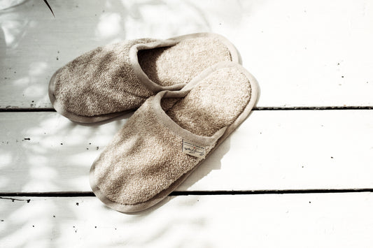 Linen Slippers Natural SOFT Sewing Fiesta