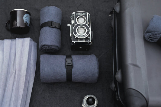 Linen Waffle Travel Towel Grey Sewing Fiesta