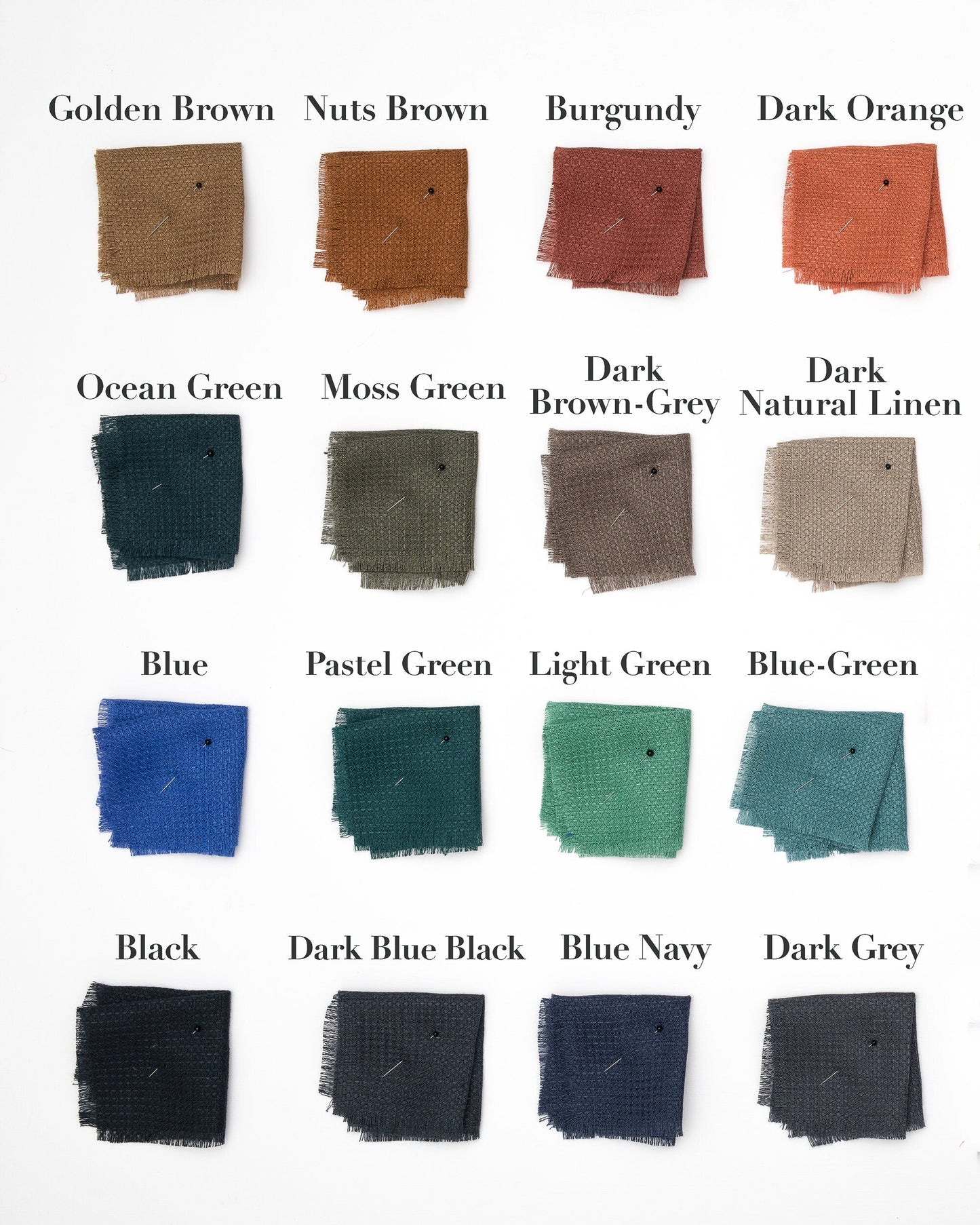 Small WAFFLE Linen fabric samples 32 colors Sewing Fiesta