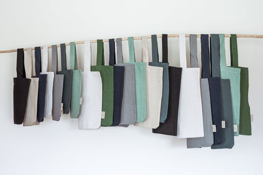 Linen Tote Bags - 8 Vibrant Colors, 3 Convenient Sizes Sewing Fiesta