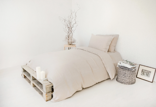 Linen pillowcase Natural Sewing Fiesta