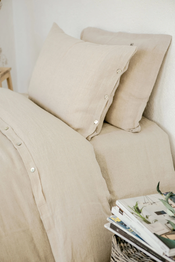 Linen pillowcase Natural Sewing Fiesta