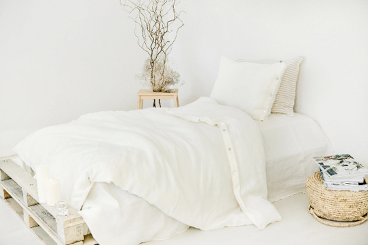 Linen duvet cover Off - White Sewing Fiesta