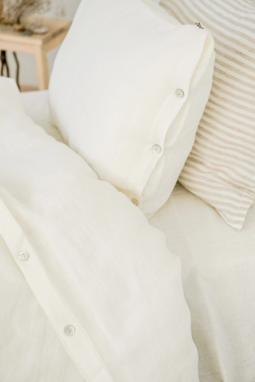 Linen pillowcase Off - White Sewing Fiesta