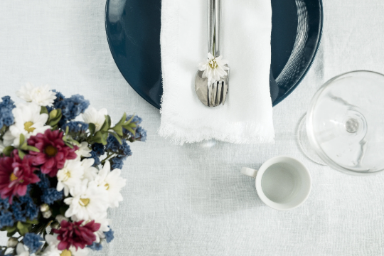 Table runner white with fridges Sewing Fiesta