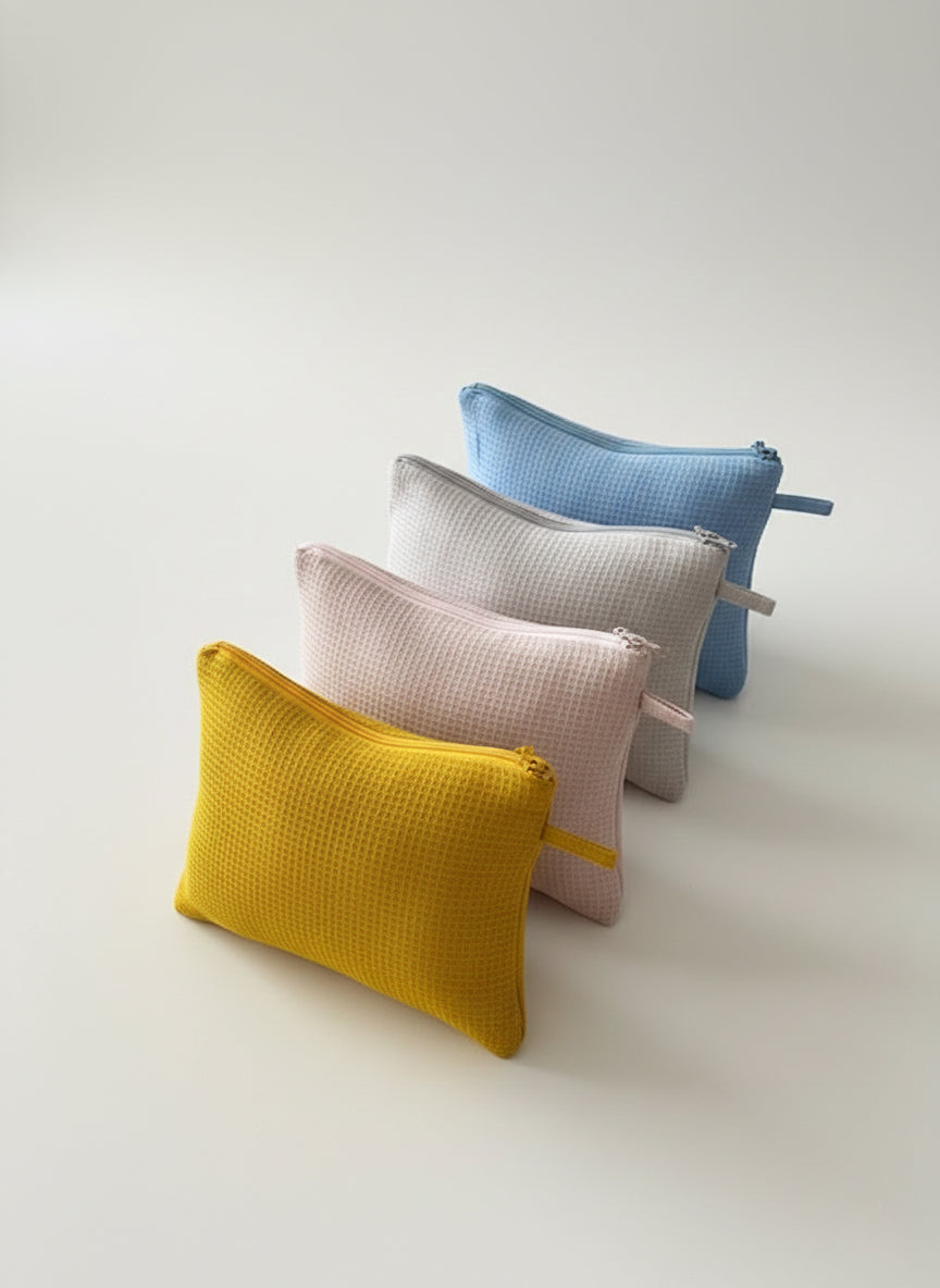Linen Cosmetic Bag.  Makeup Organizer Travel Pouch