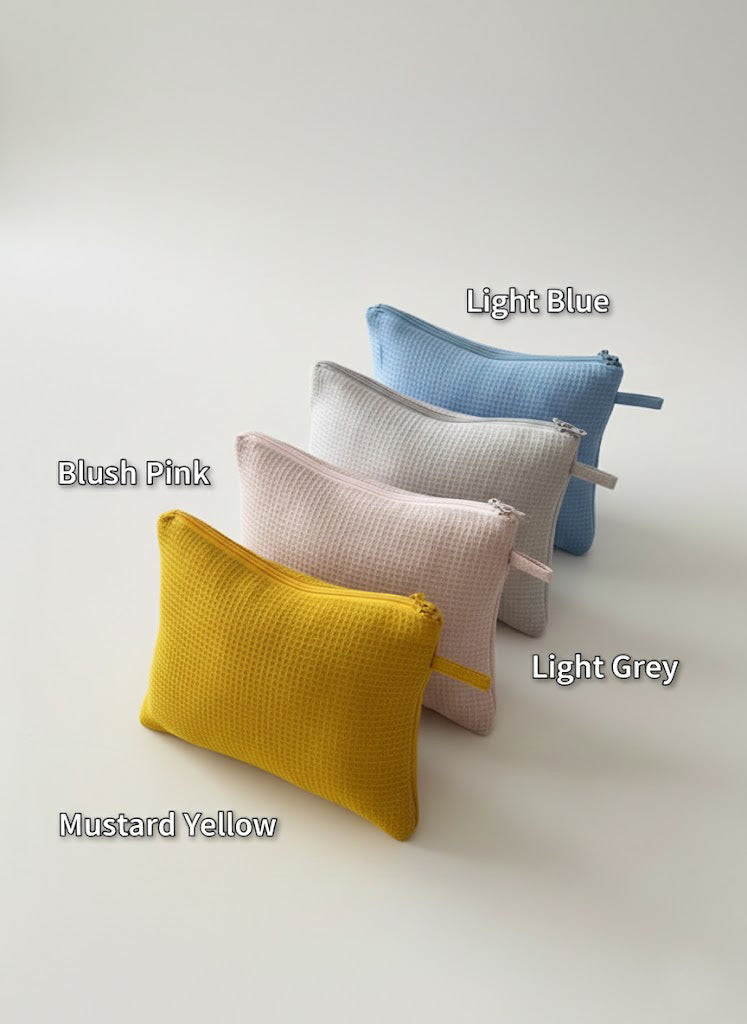 Linen Cosmetic Bag.  Makeup Organizer Travel Pouch