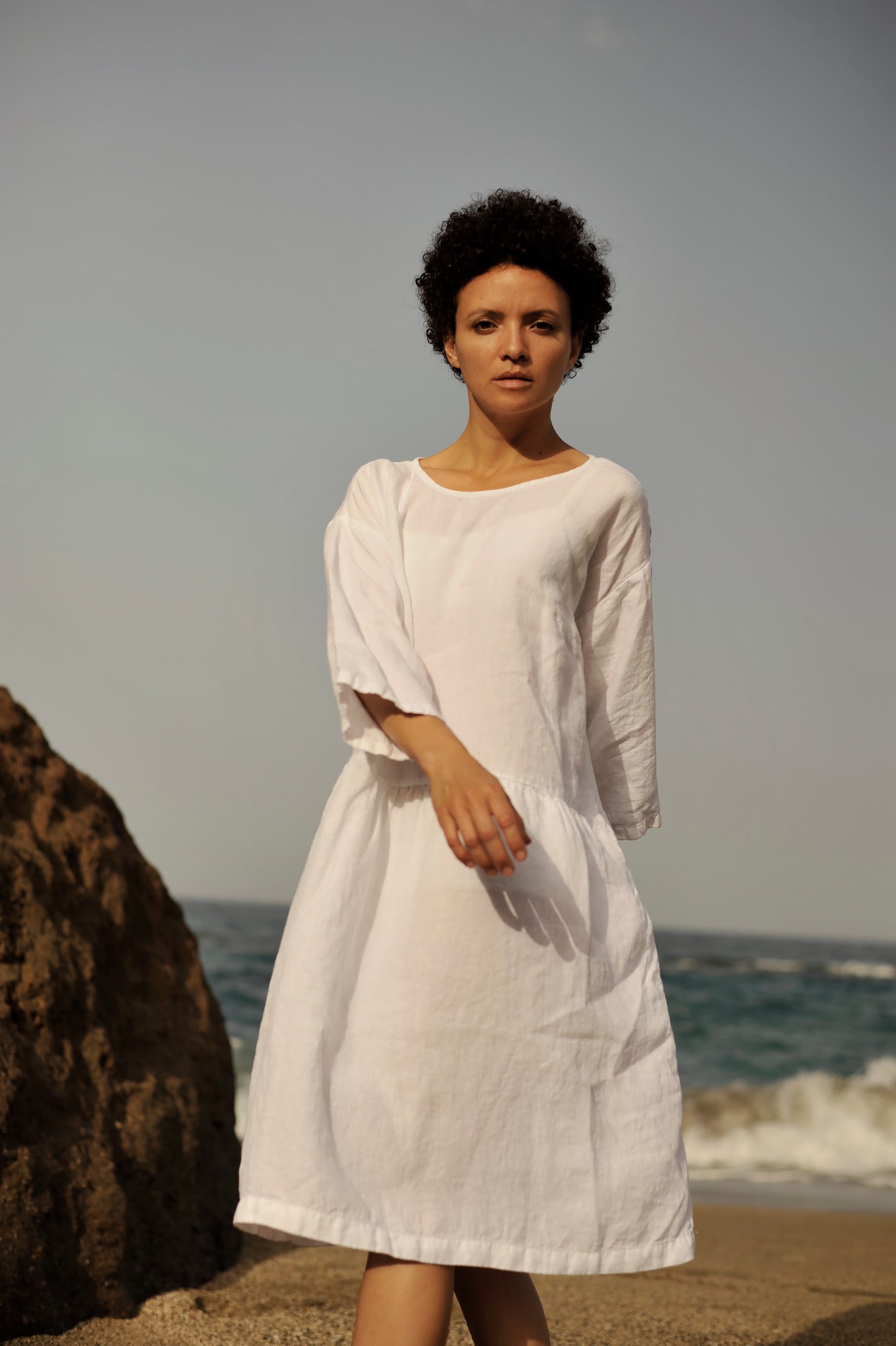Long Sleeve Linen Dress - 40 Colors