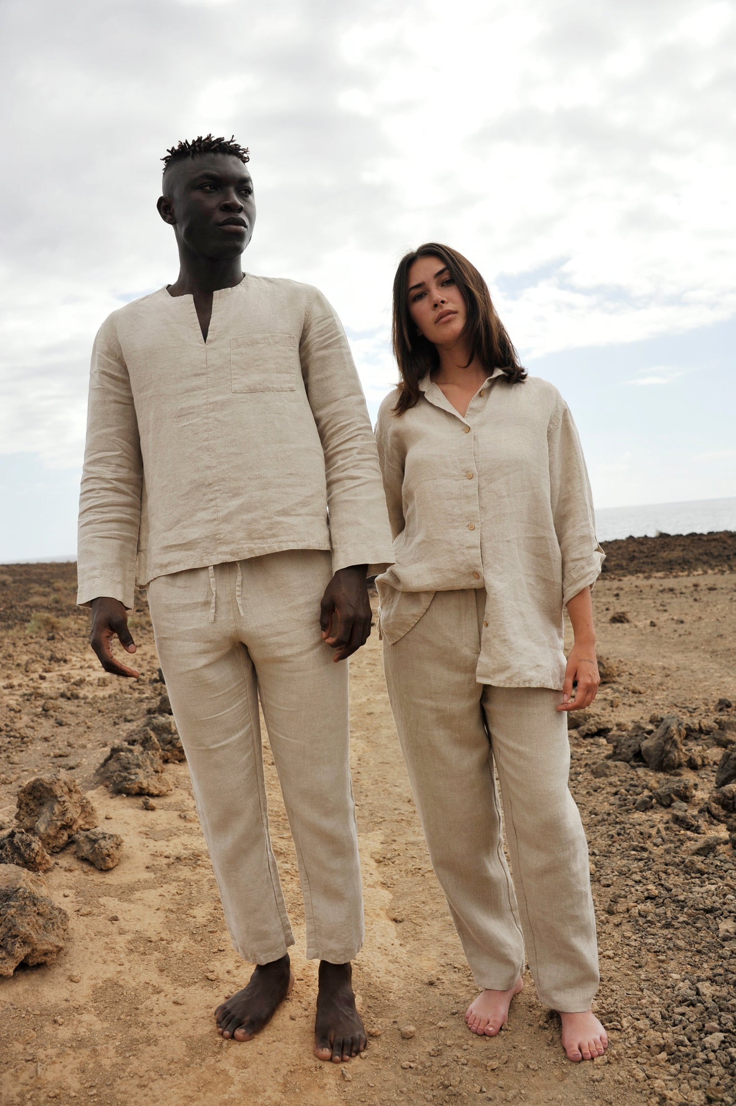 Long Sleeve Linen Shirt Women Sewing Fiesta