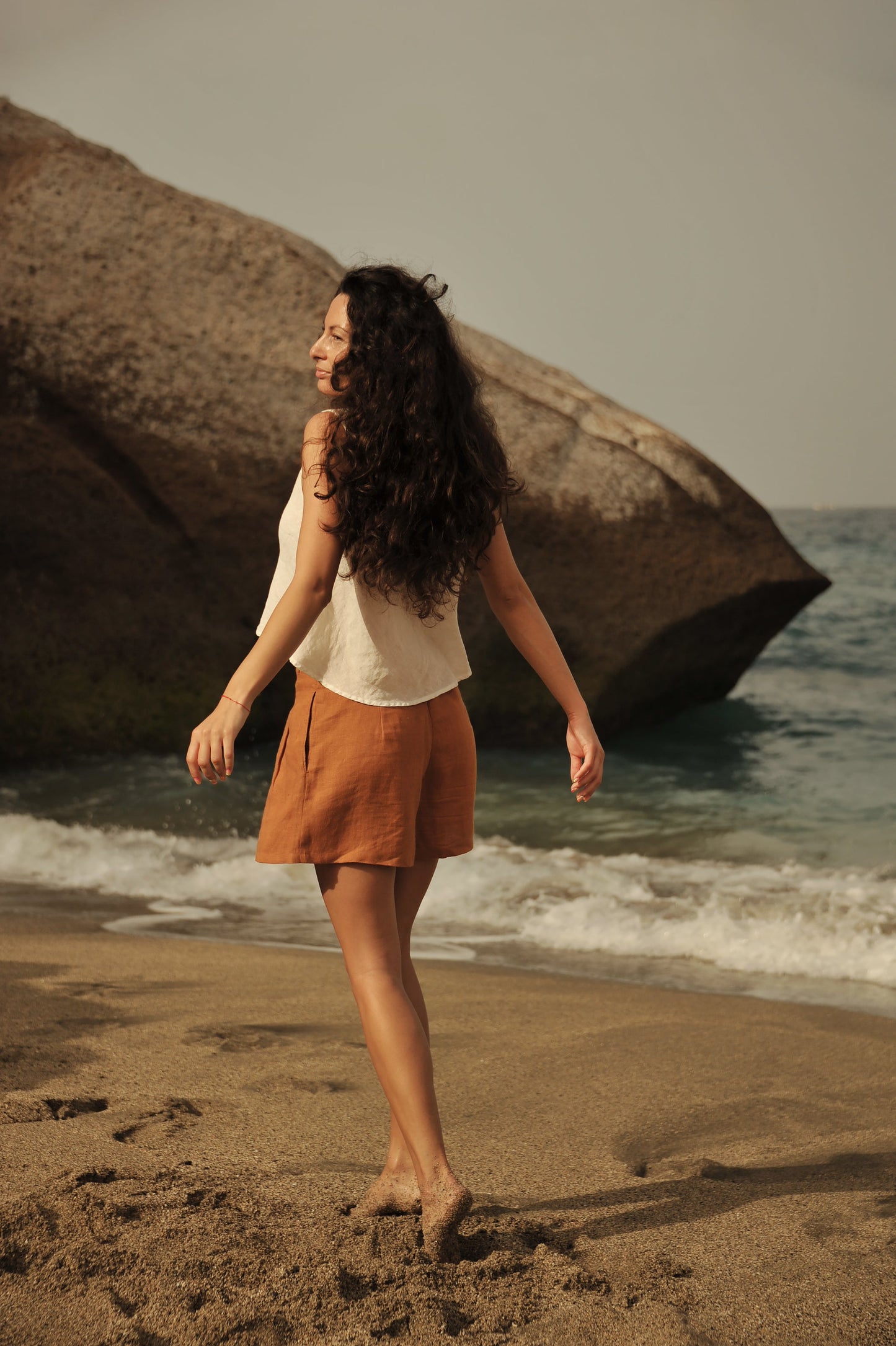 Linen crop top Sewing Fiesta