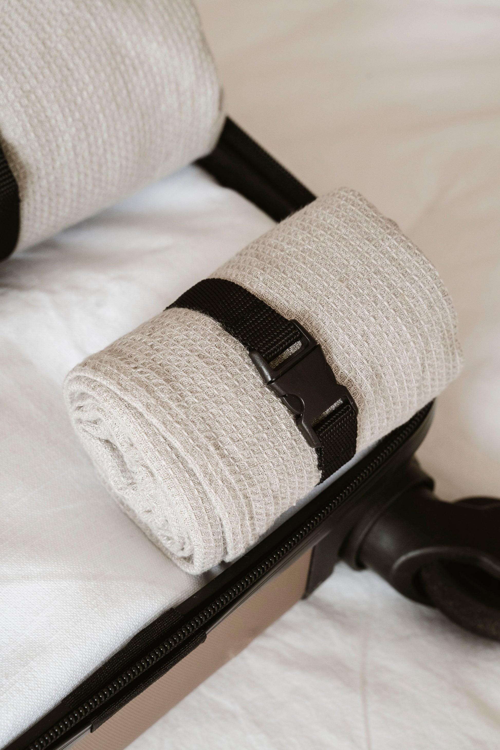 NEW! Linen Waffle Travel Towel - Light Stone Grey Sewing Fiesta