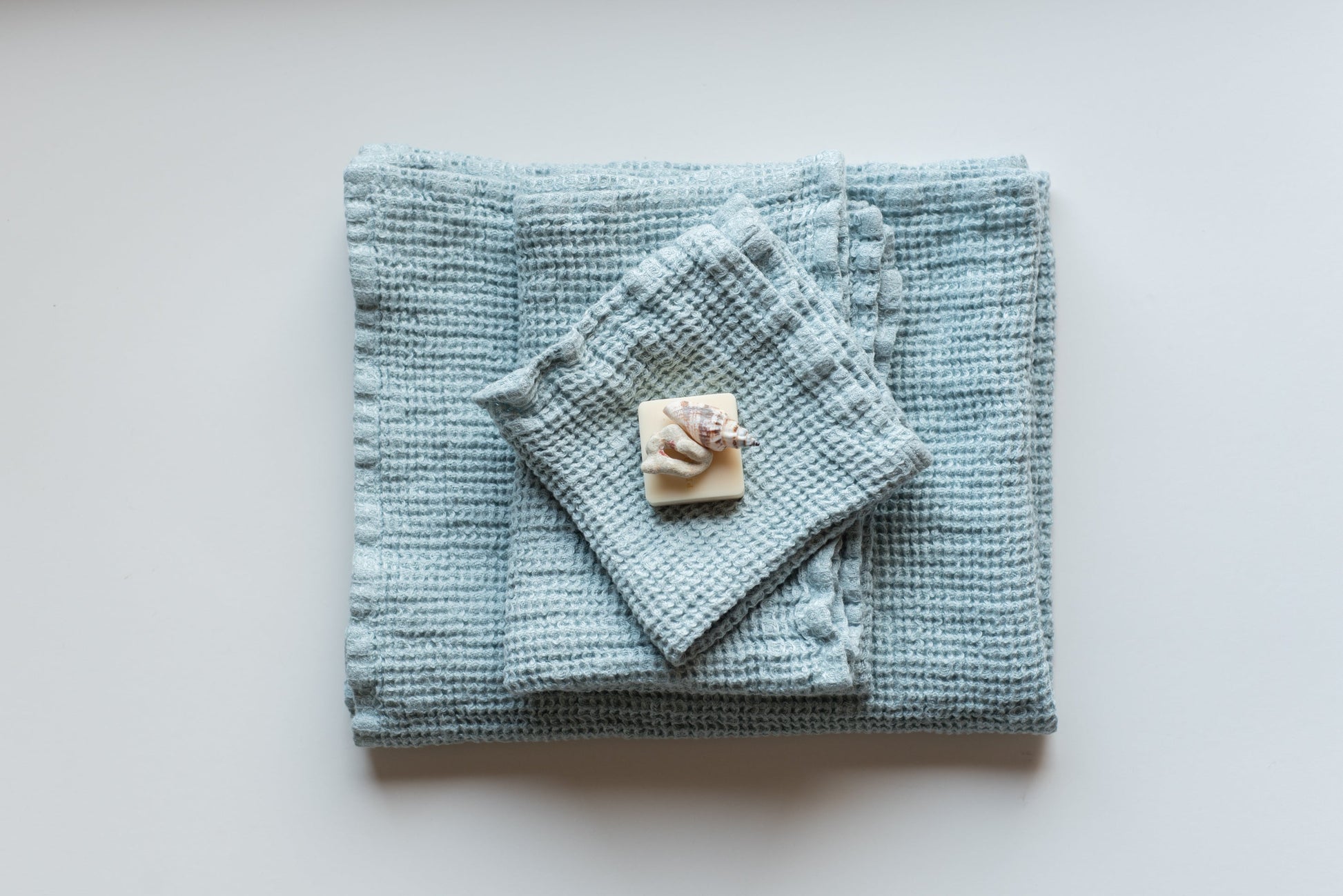 Linen Bath Towels Set Blue Sewing Fiesta
