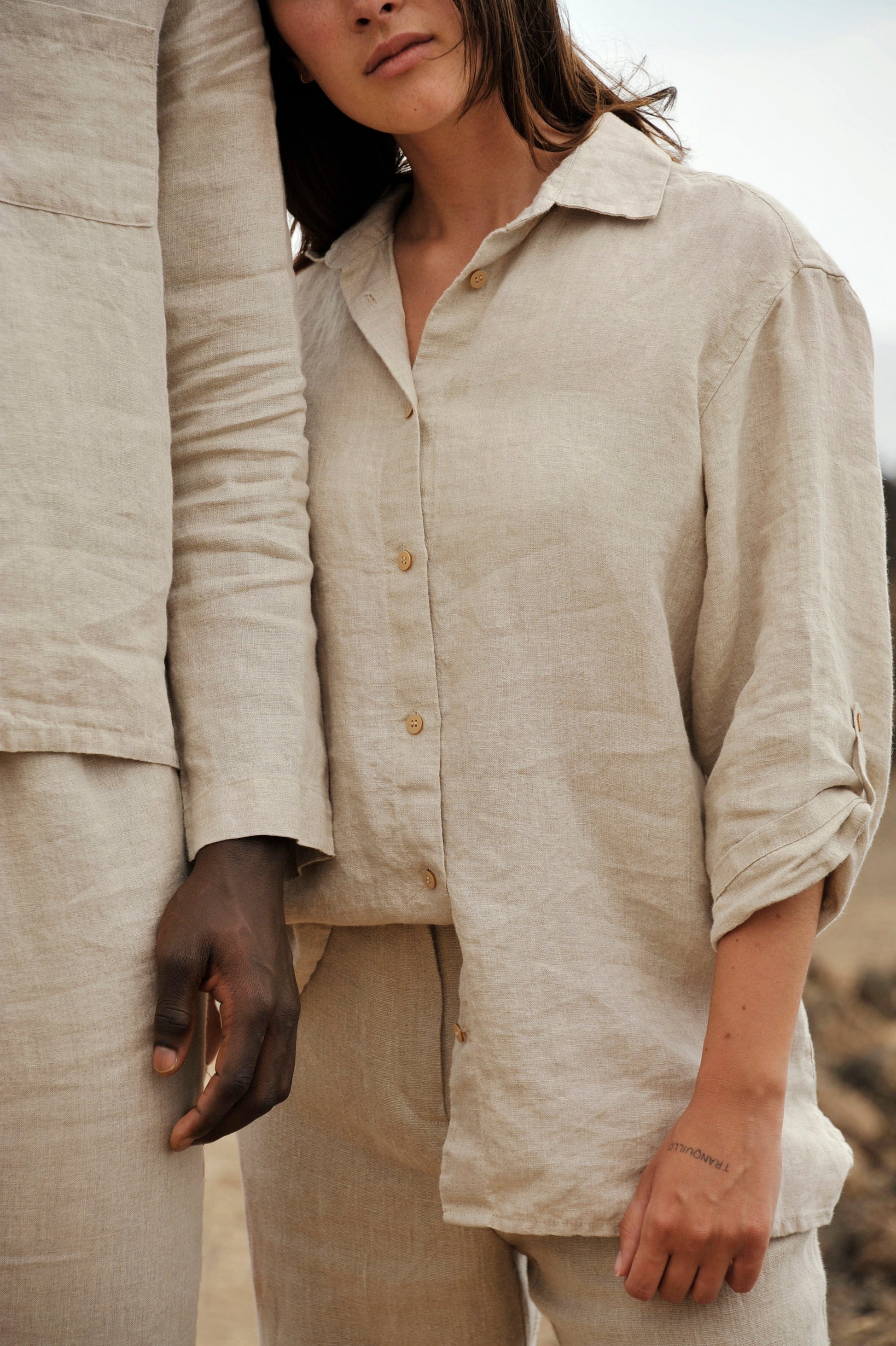 Long Sleeve Linen Shirt Women Sewing Fiesta