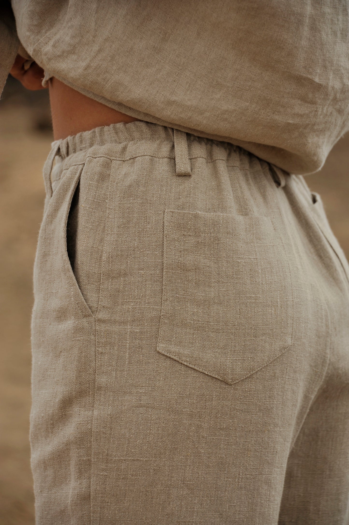 Linen Woman Pants with Pockets
