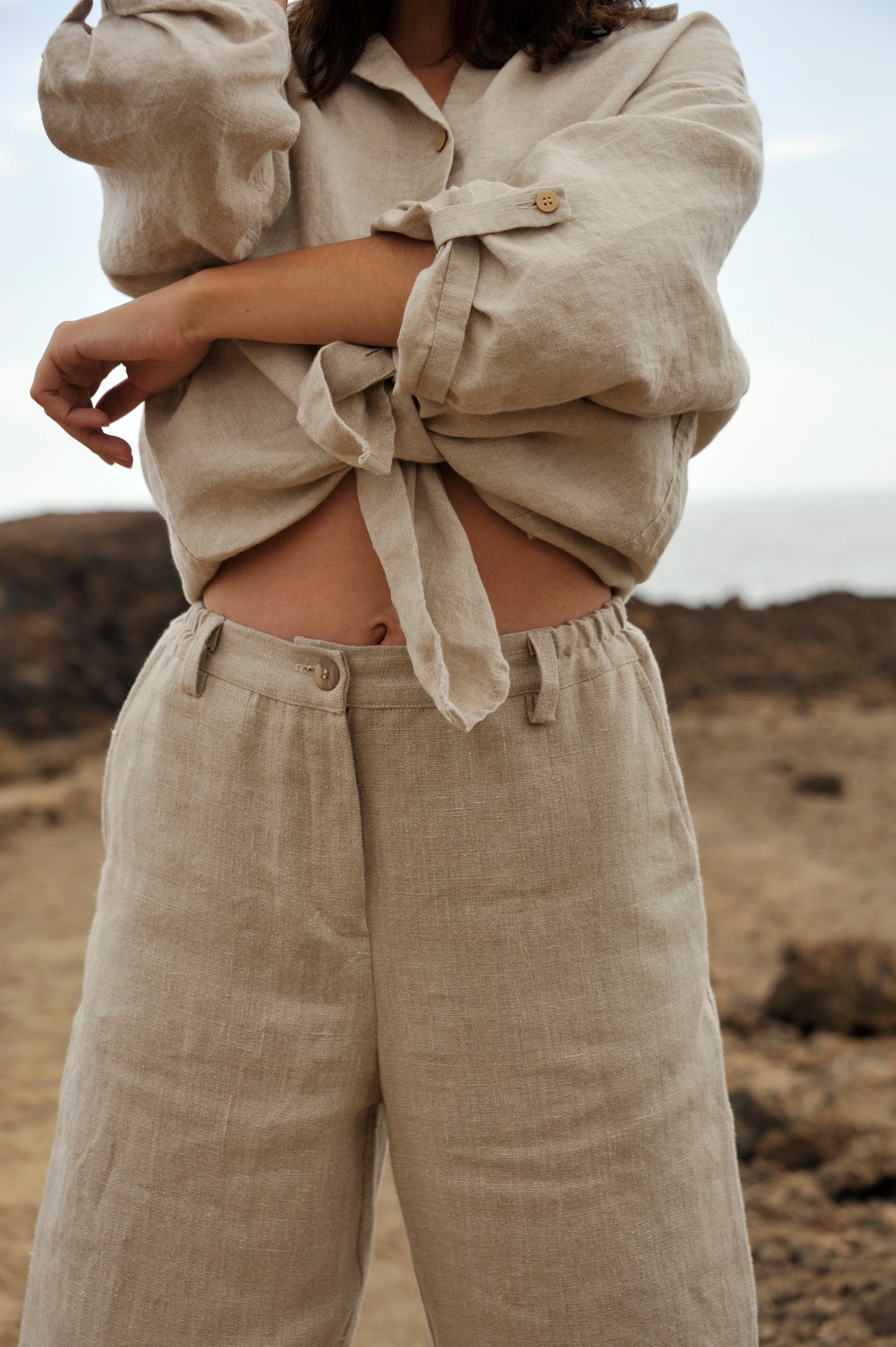 Linen Woman Pants with Pockets