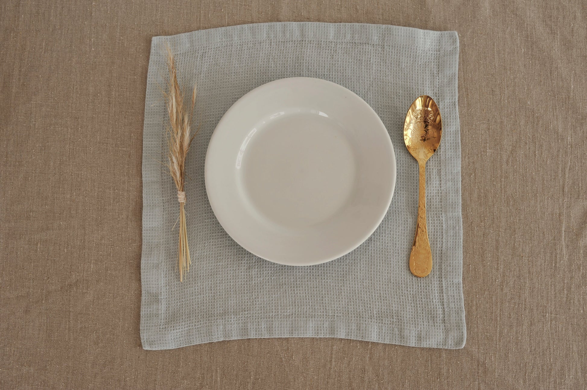 Small Waffle Wave Linen Napkins Navy Blue Sewing Fiesta