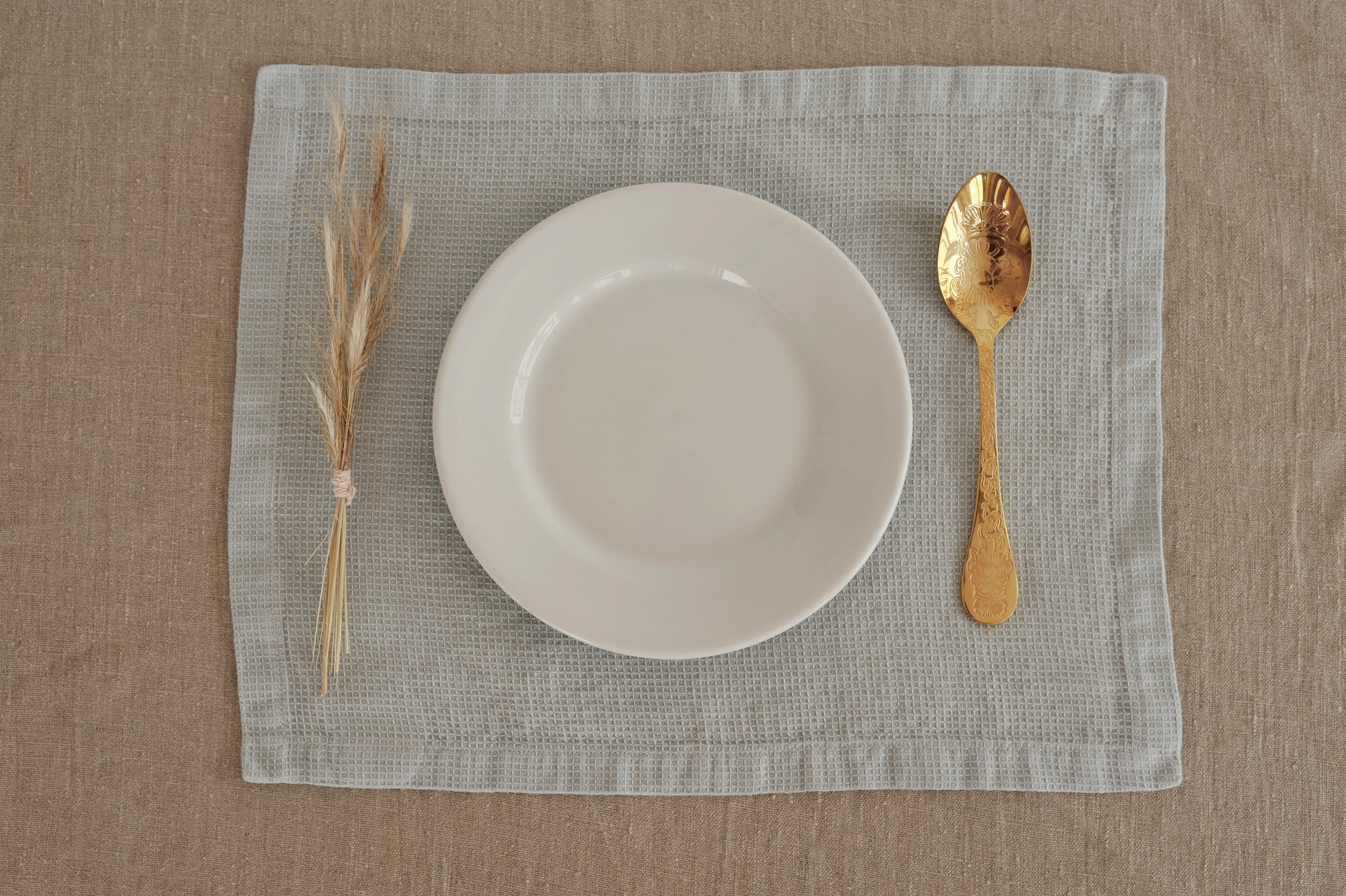 Placemats set Small Waffle Wave Light blue Sewing Fiesta