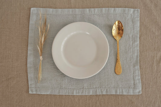 Placemats set Small Waffle Wave Light blue Sewing Fiesta