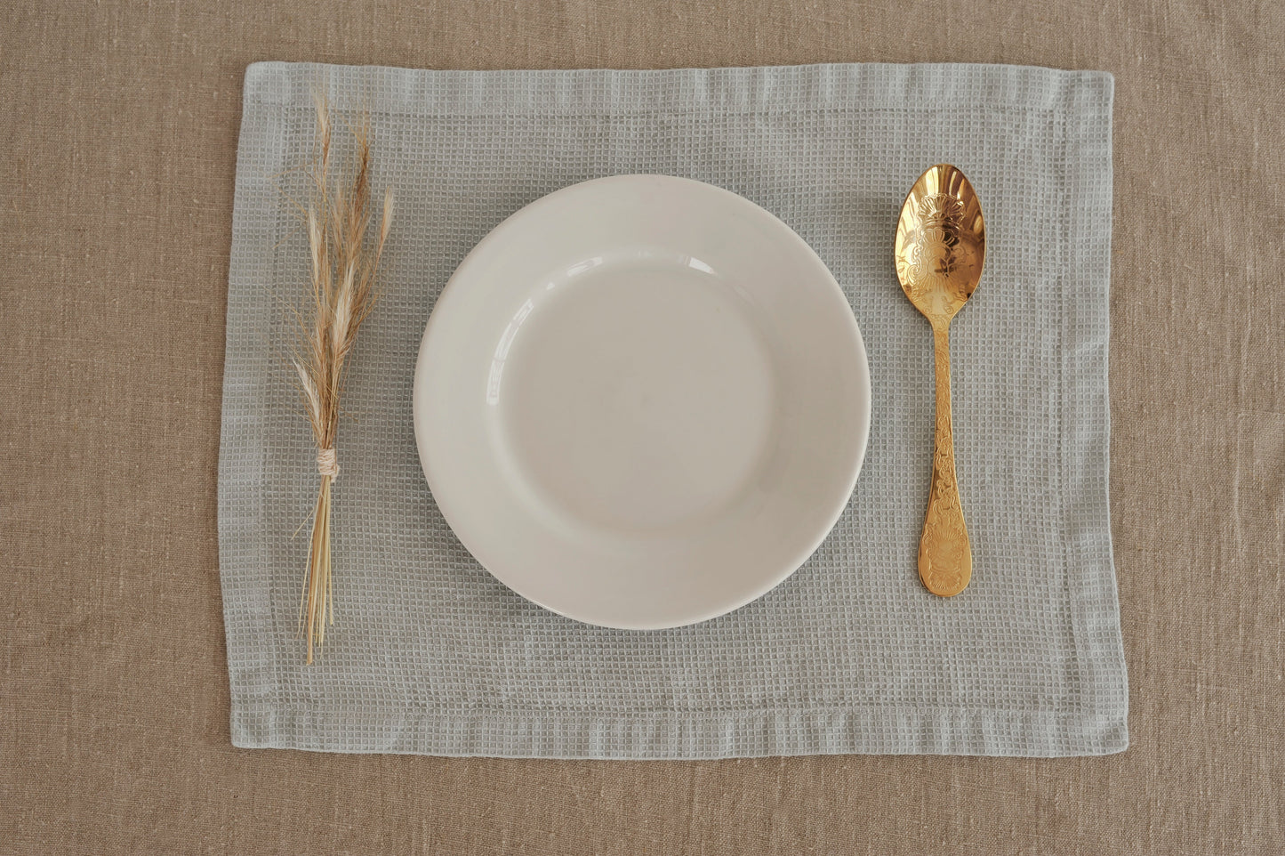 Placemats set Small Waffle Wave Yellow Sewing Fiesta