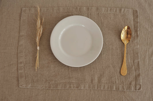 Placemats Set Natural Linen Sewing Fiesta