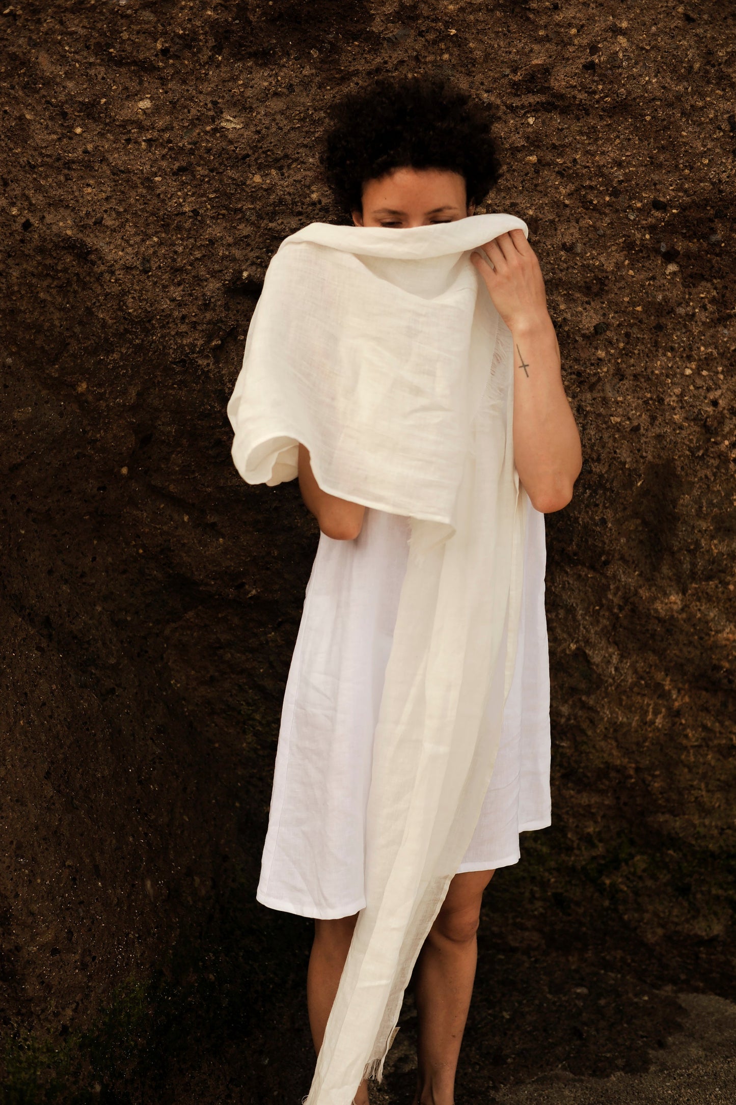 Linen Scarf White