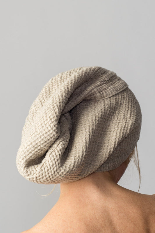 Linen Waffle Hair Towel Natural linen Sewing Fiesta