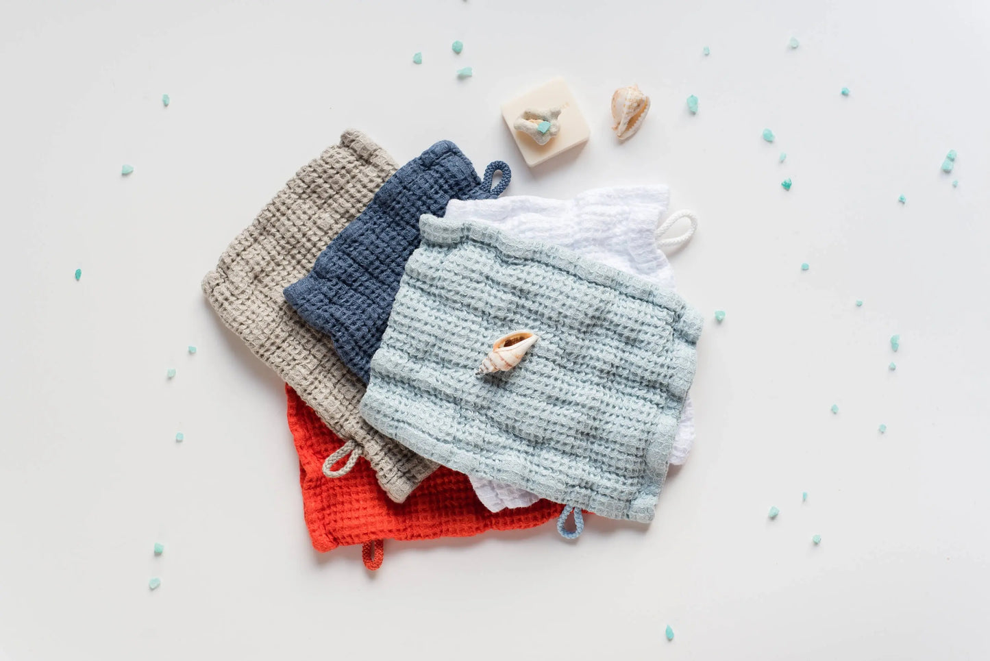 Linen Waffle Bath Washclothe - Glove Sewing Fiesta