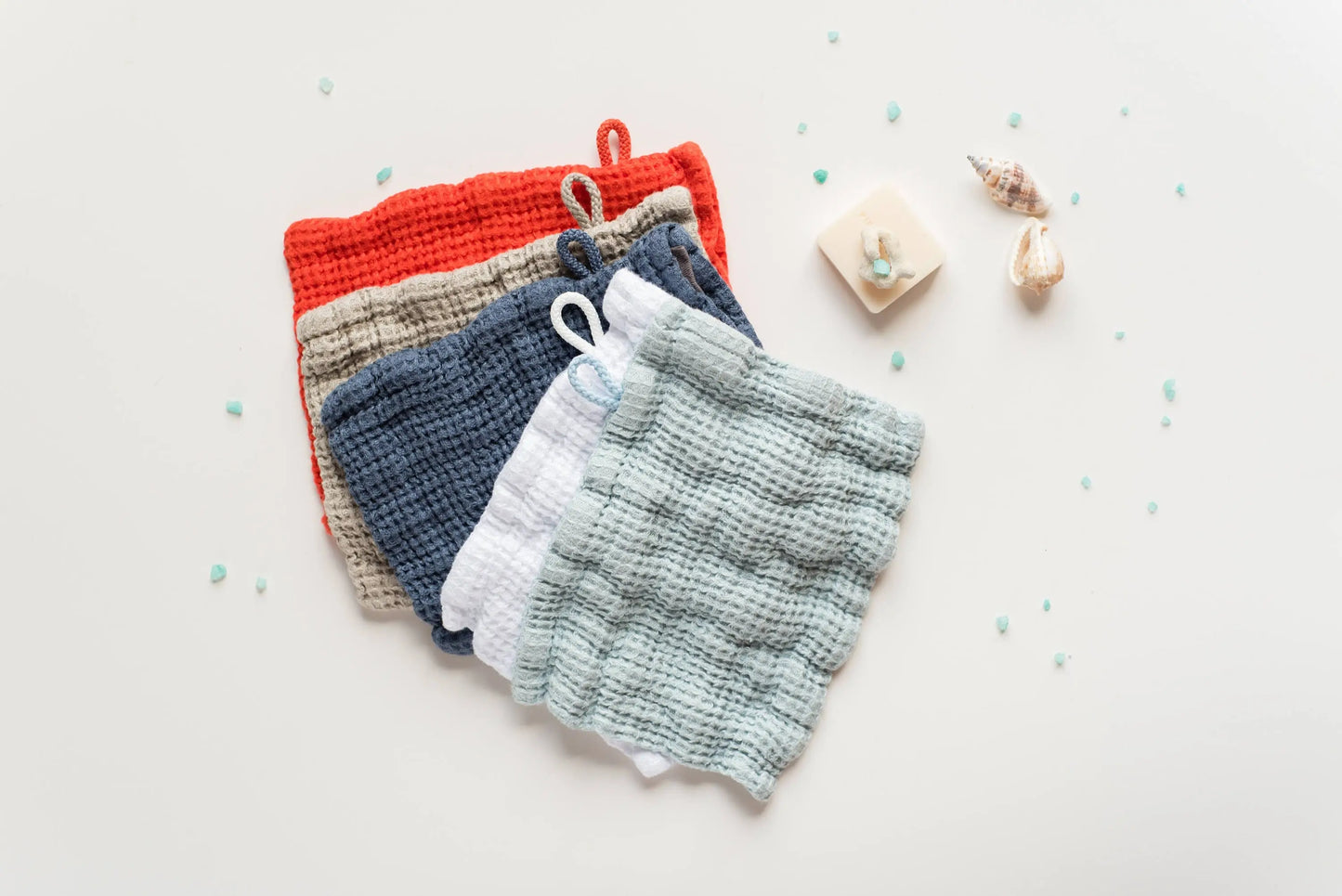 Linen Waffle Bath Wash Cloth - Glove