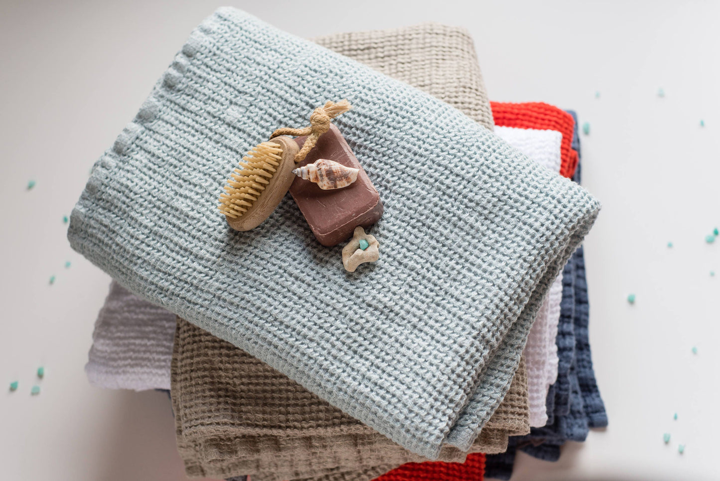 Linen Waffle Bath towel Large Sewing Fiesta