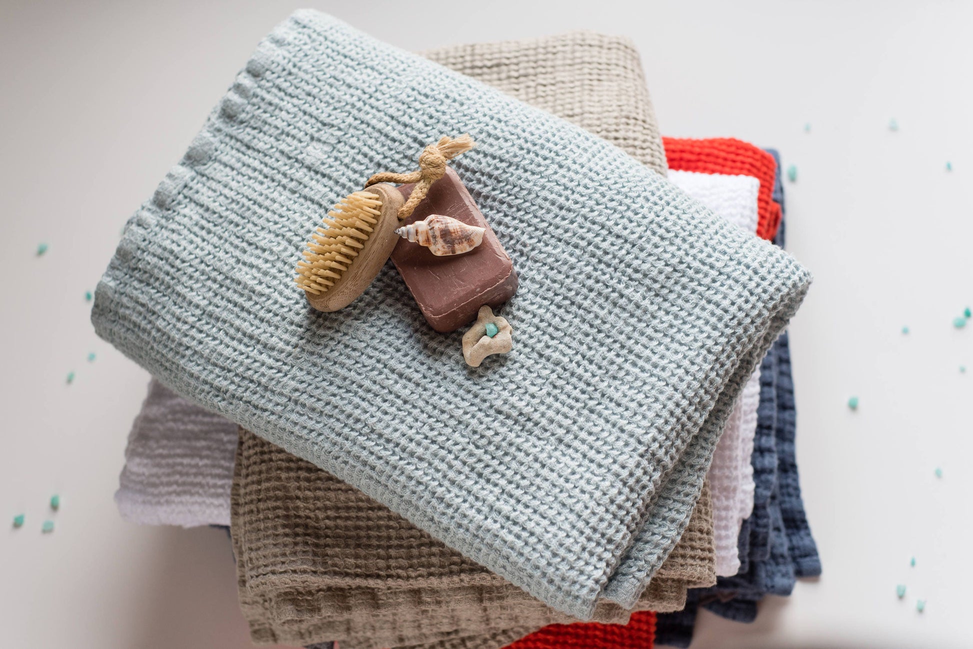 Linen Waffle Bath towel Large Sewing Fiesta