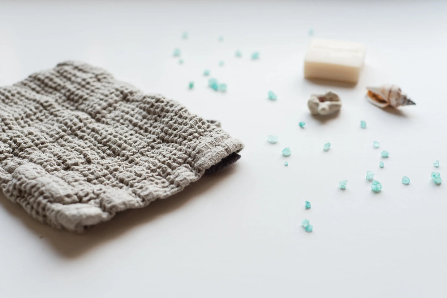 Linen Waffle Bath Washclothe - Glove Sewing Fiesta