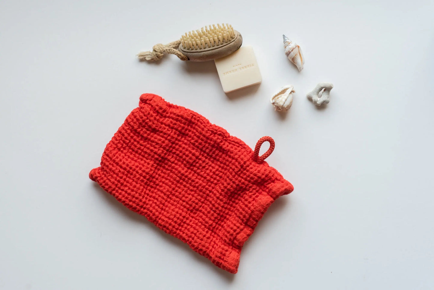 Linen Waffle Bath Wash Cloth - Glove