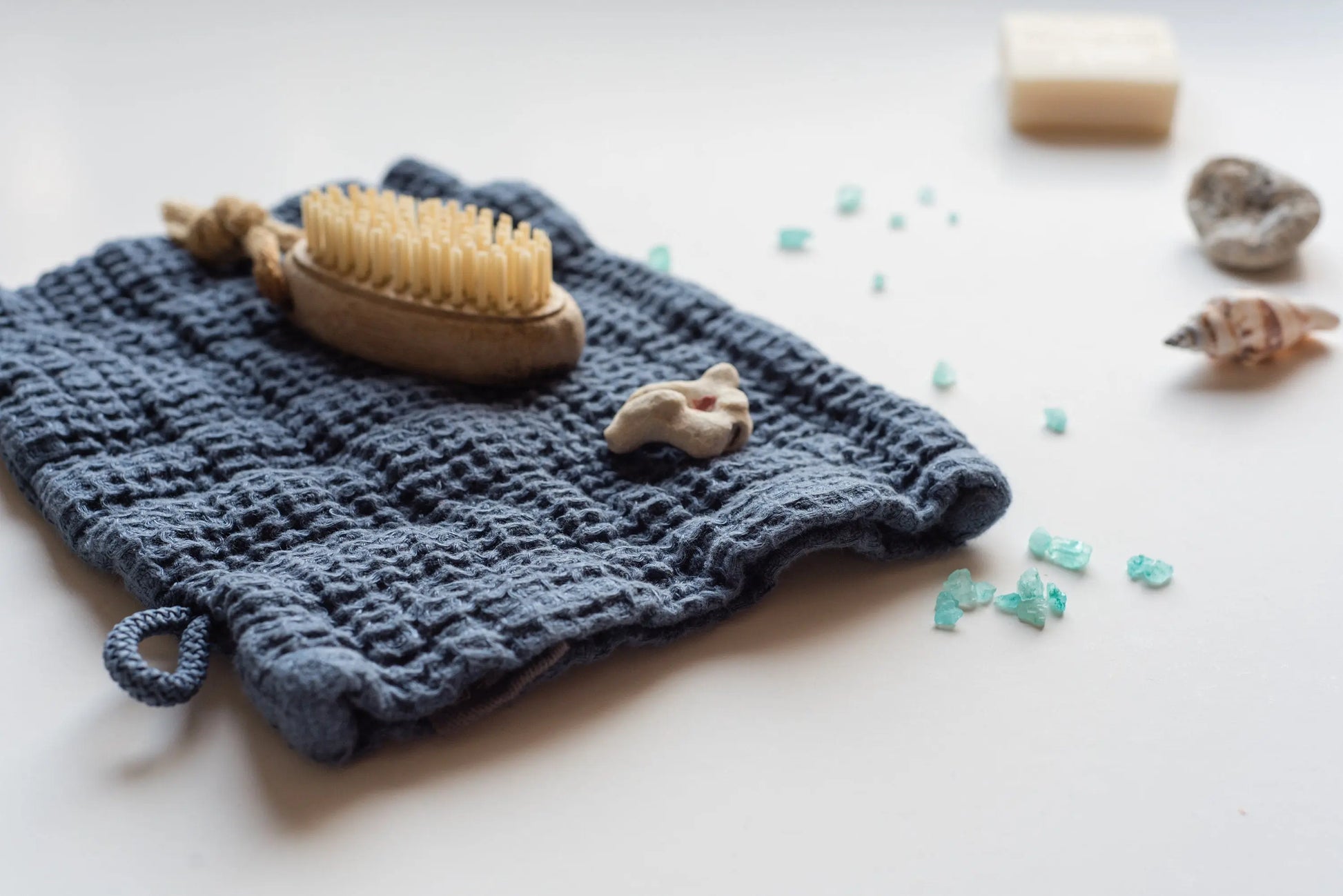 Linen Waffle Bath Washclothe - Glove Sewing Fiesta