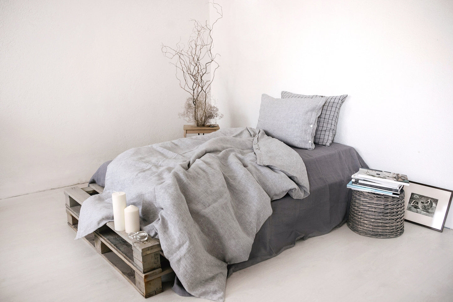 Linen duvet cover Grey