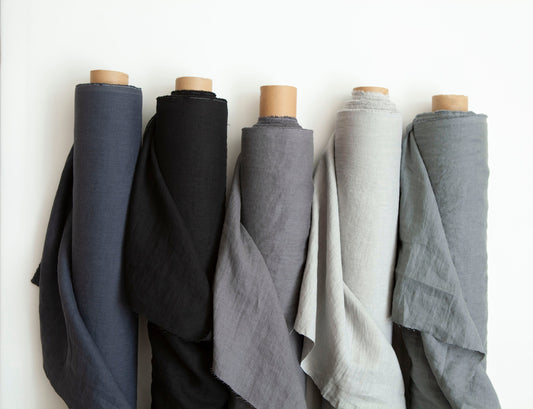 Softened 100% Linen Fabric By Meter 42 organic colors