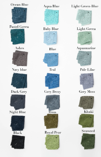 Linen tablecloth dark blue (42 colors)